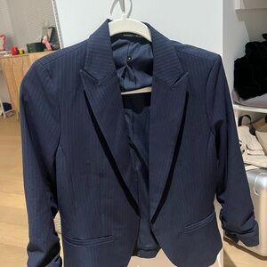 Amanda & Chelsea Dark Blue Pinstripe Jacket